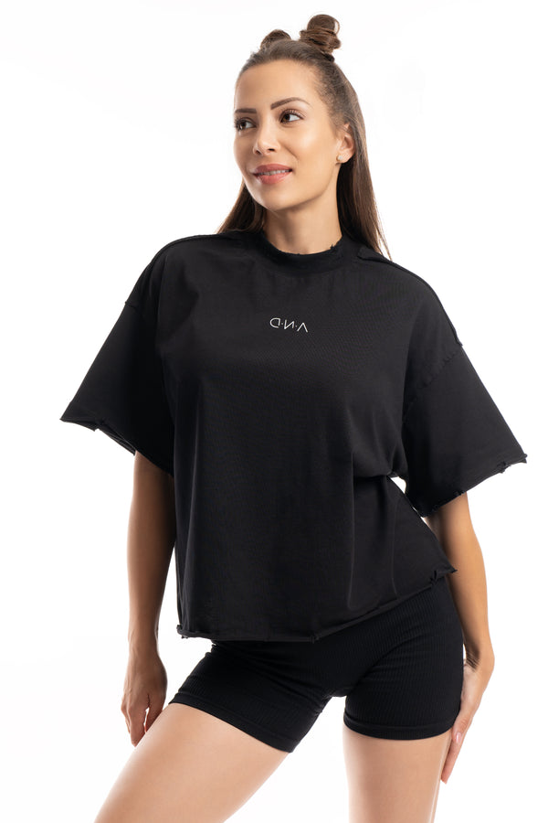 D.N.A Unisex Oversize Crop Tričko